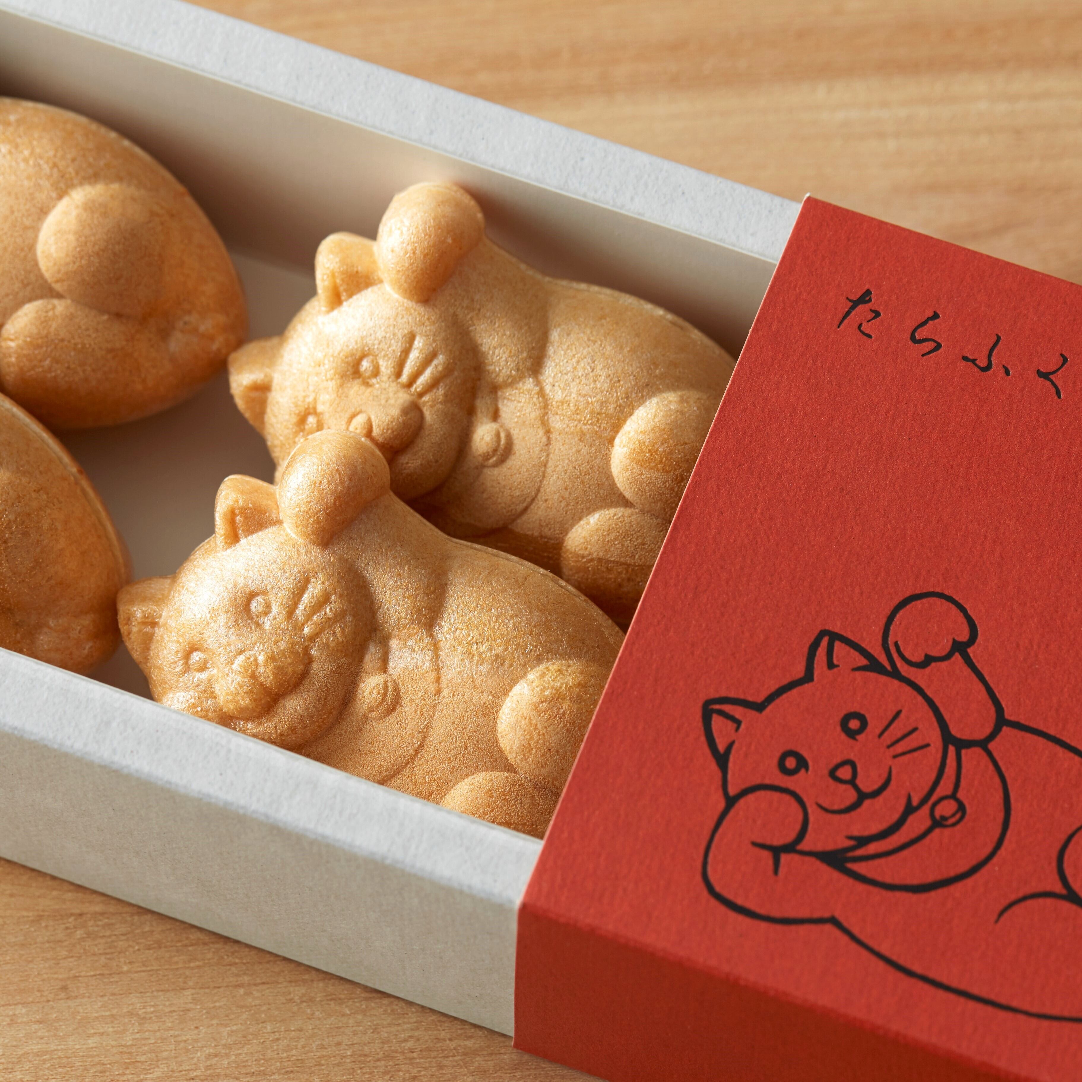 ６個入りの化粧箱　のんびり並んで寝そべる姿がたまらなく可愛いです