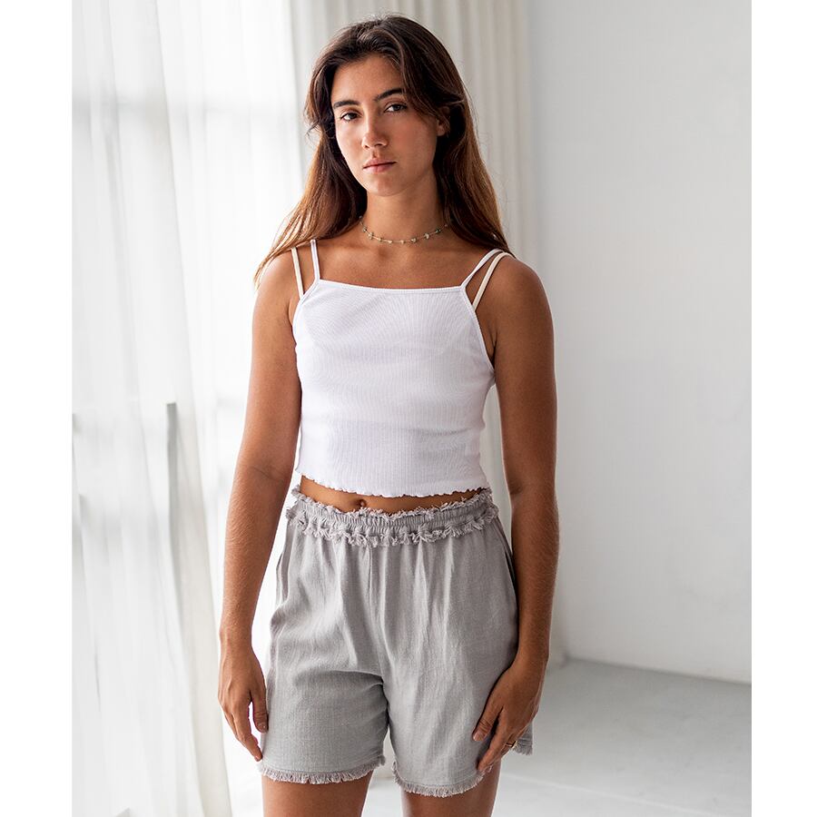 White, 166cm, With BTS short pants