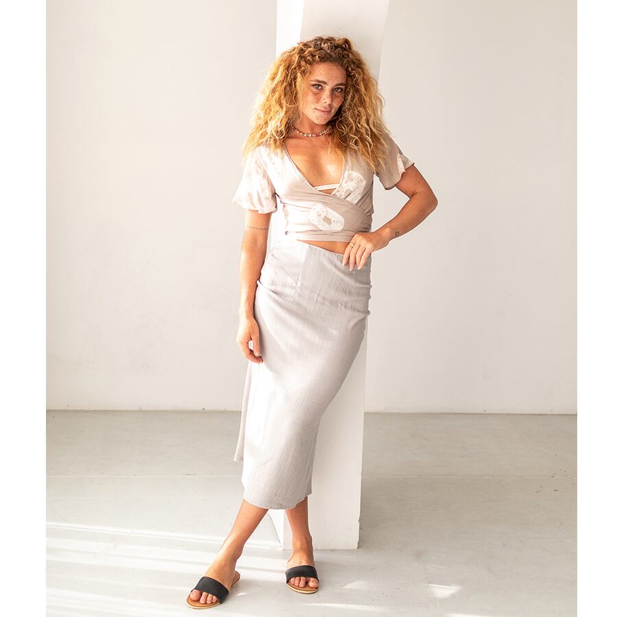 Beige,172cm, With Aoshima long skirt