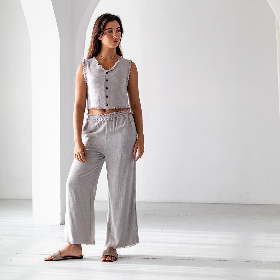 Gray, 166cm, With Low tide long pants