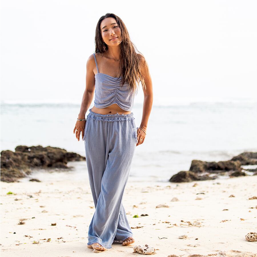 With Low tide long pants