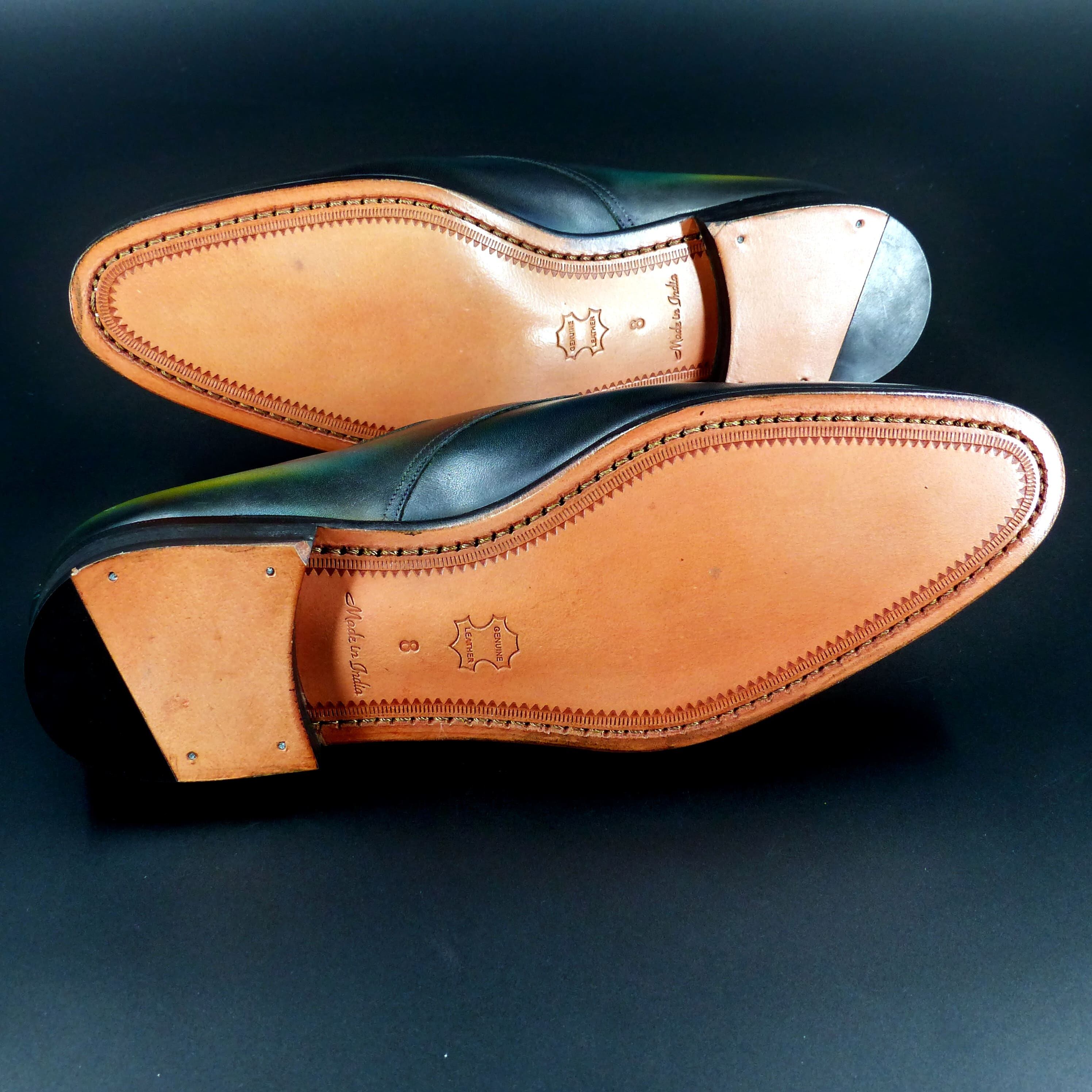 キメの細かい天然レザーソール