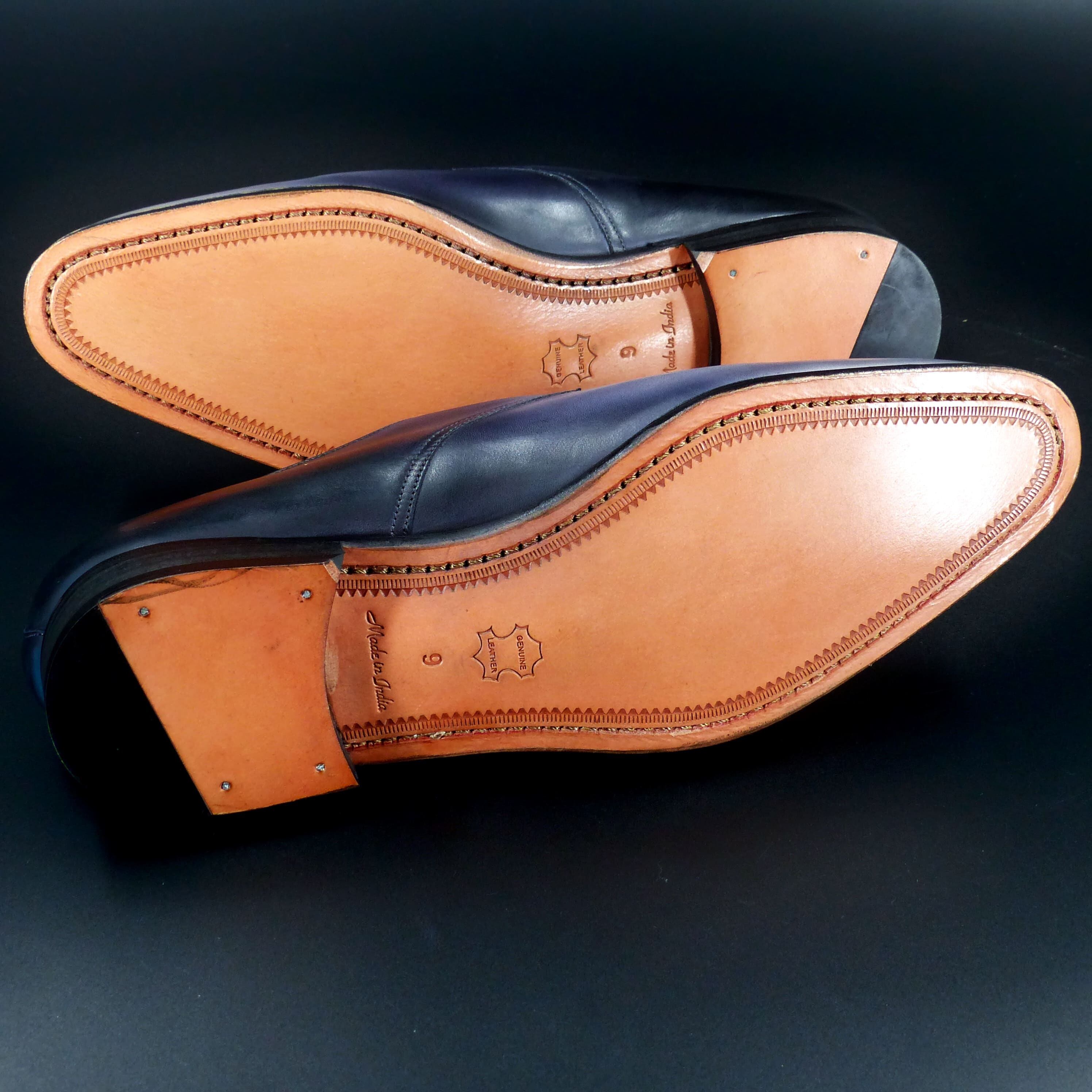 キメの細かい天然レザーソール