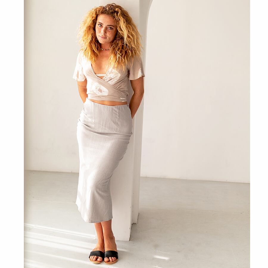 Gray, 172cm, With Tallas wrap top