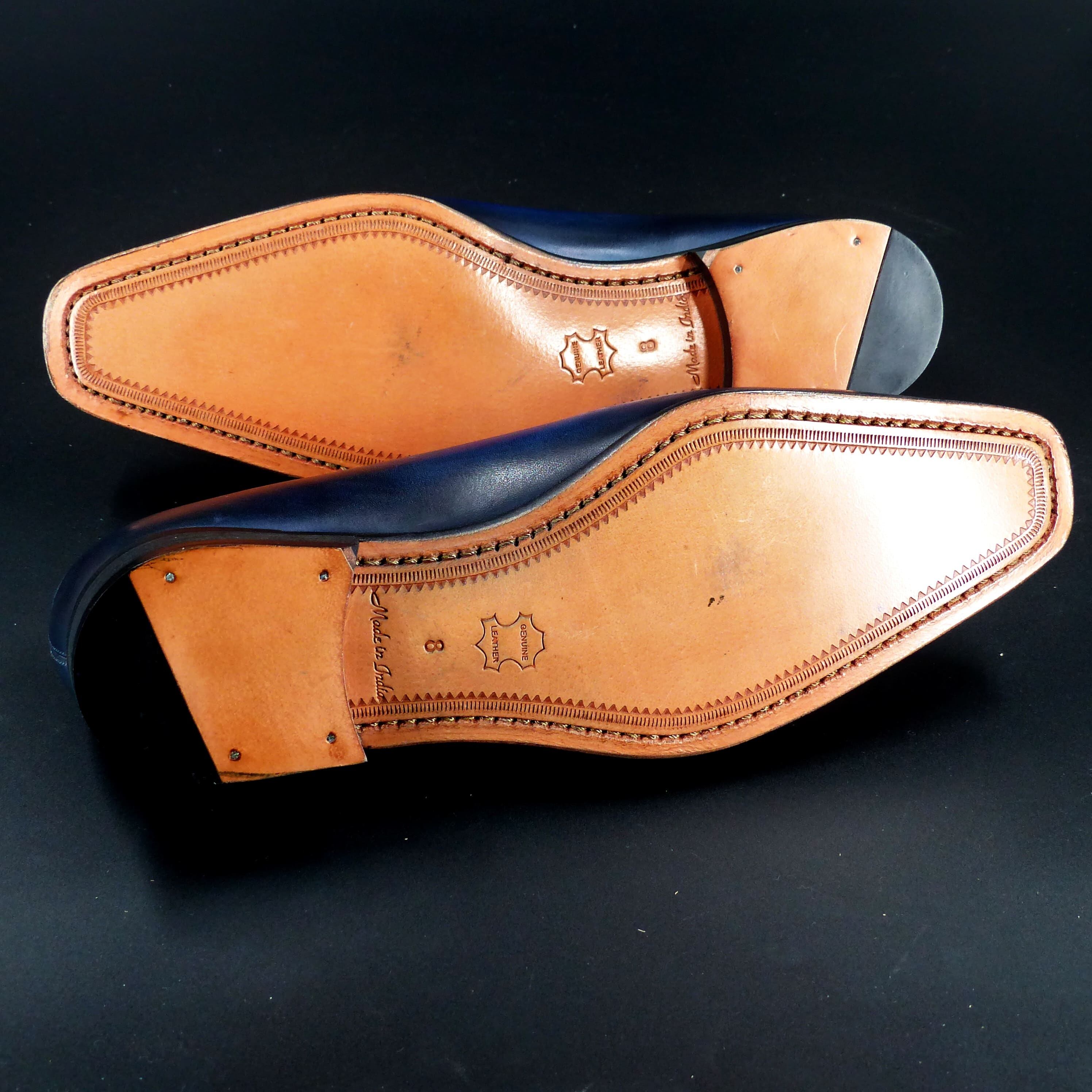 キメの細かい天然レザーソール