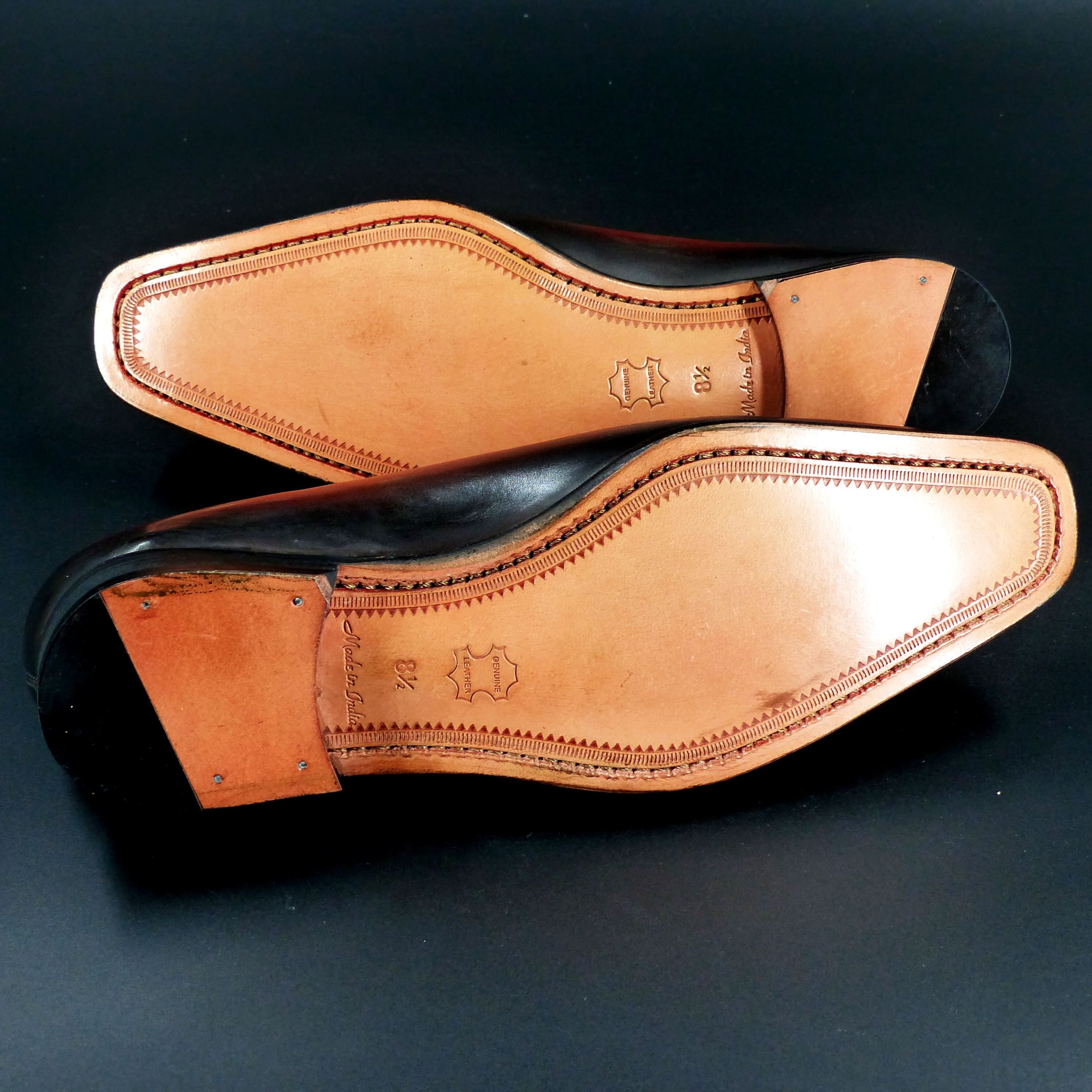 キメの細かい天然レザーソール