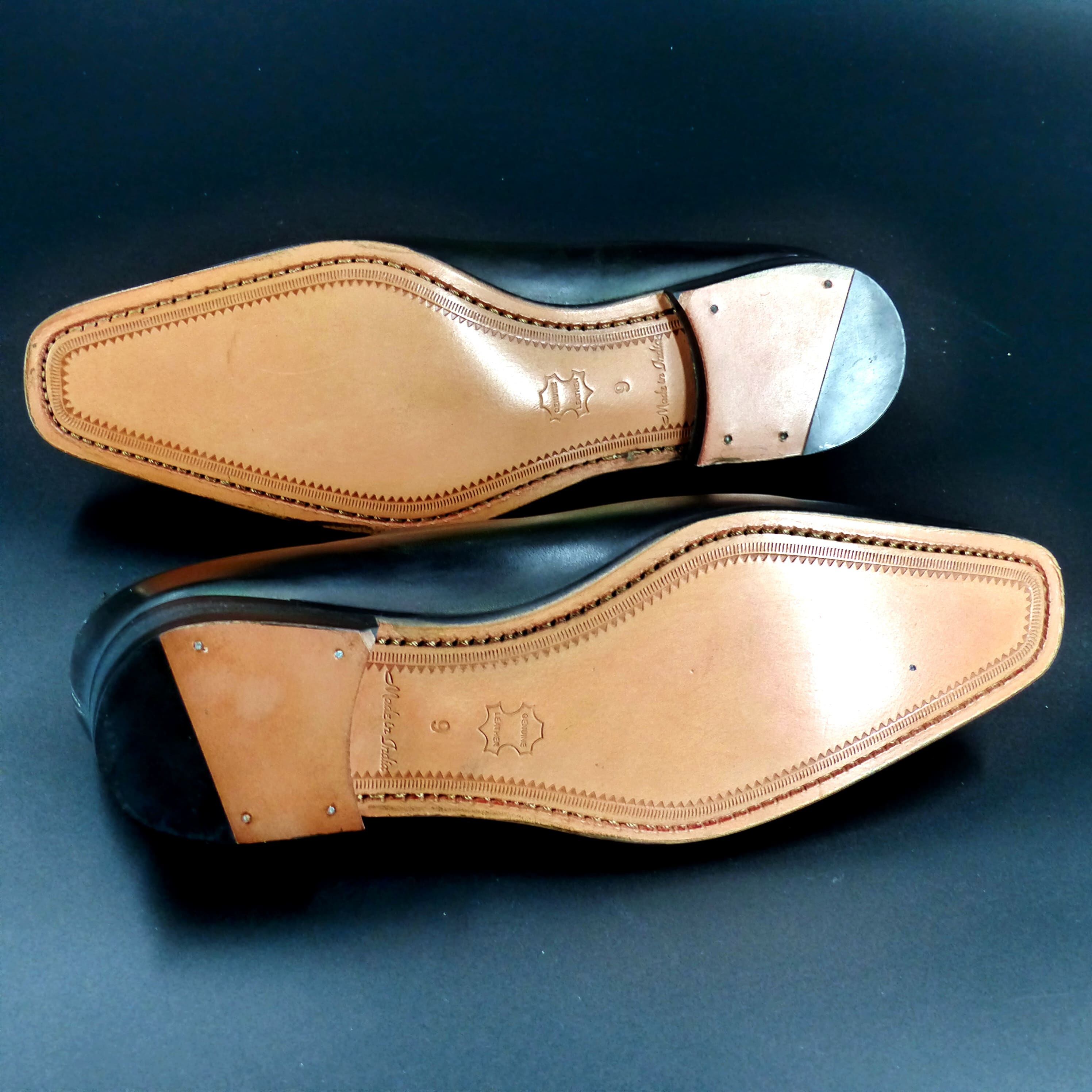 キメの細かい天然レザーソール