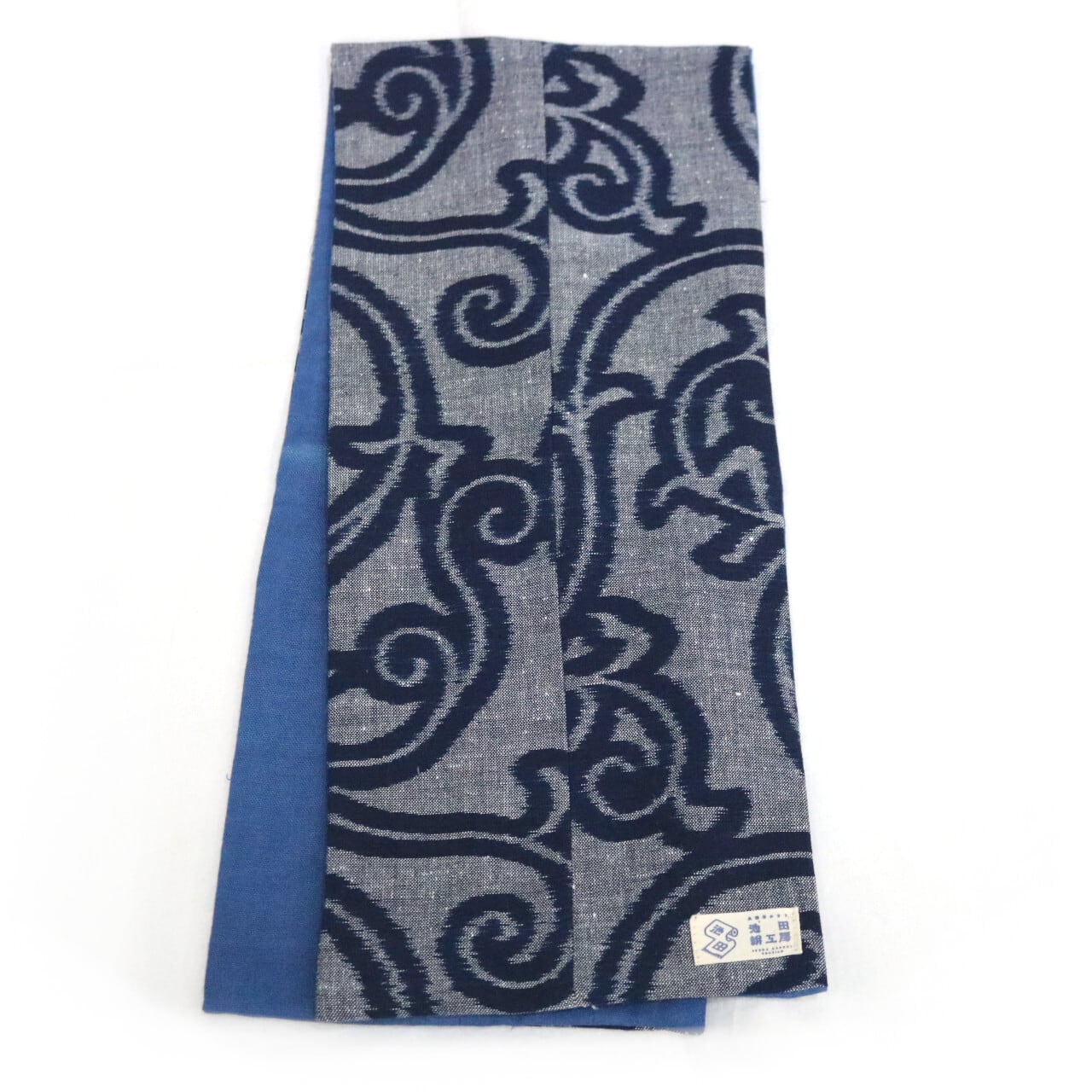 新柄入荷 [かすり綿マフラー※片側の穴に通すタイプ] 全4柄 久留米絣