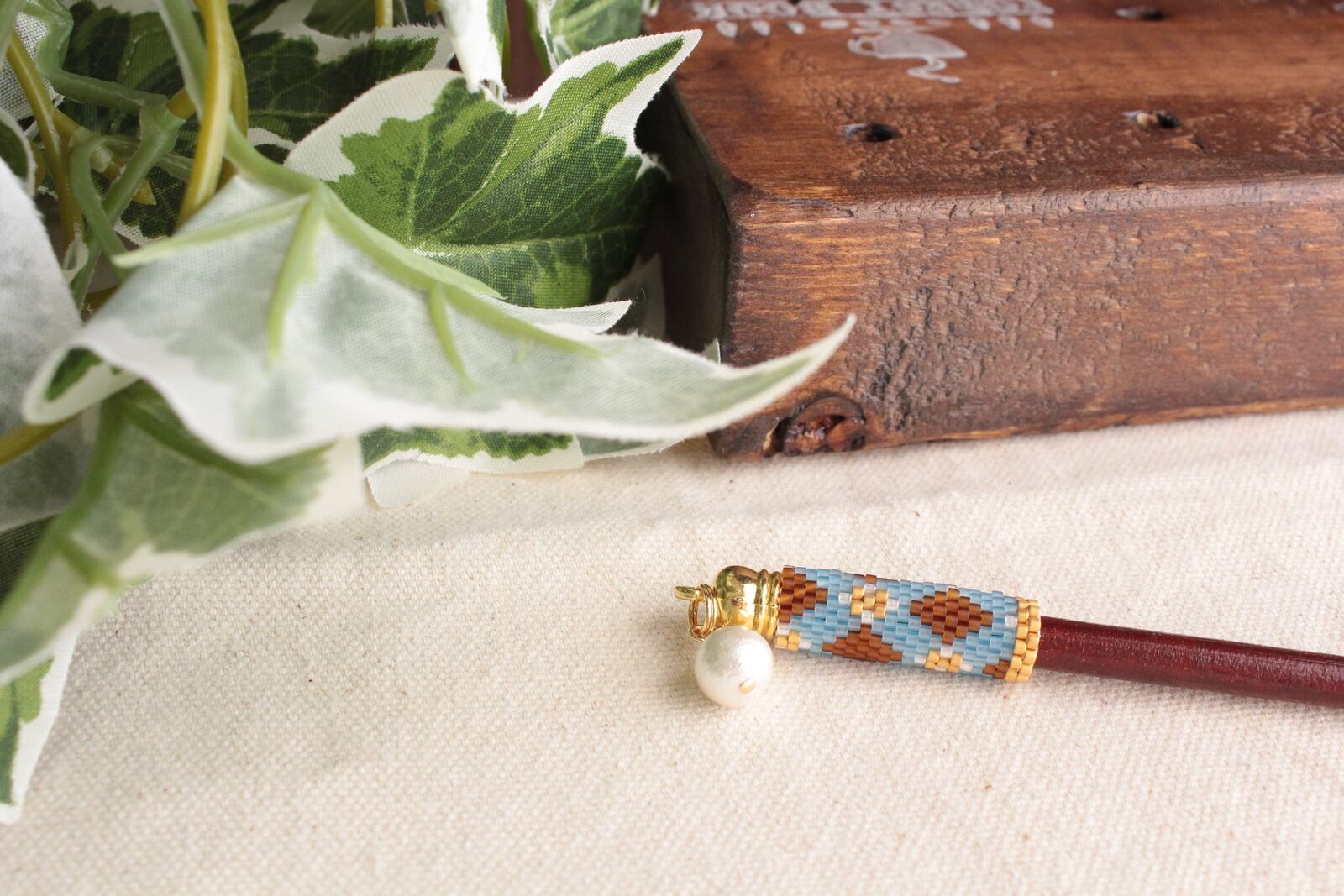 チェック模様/青色