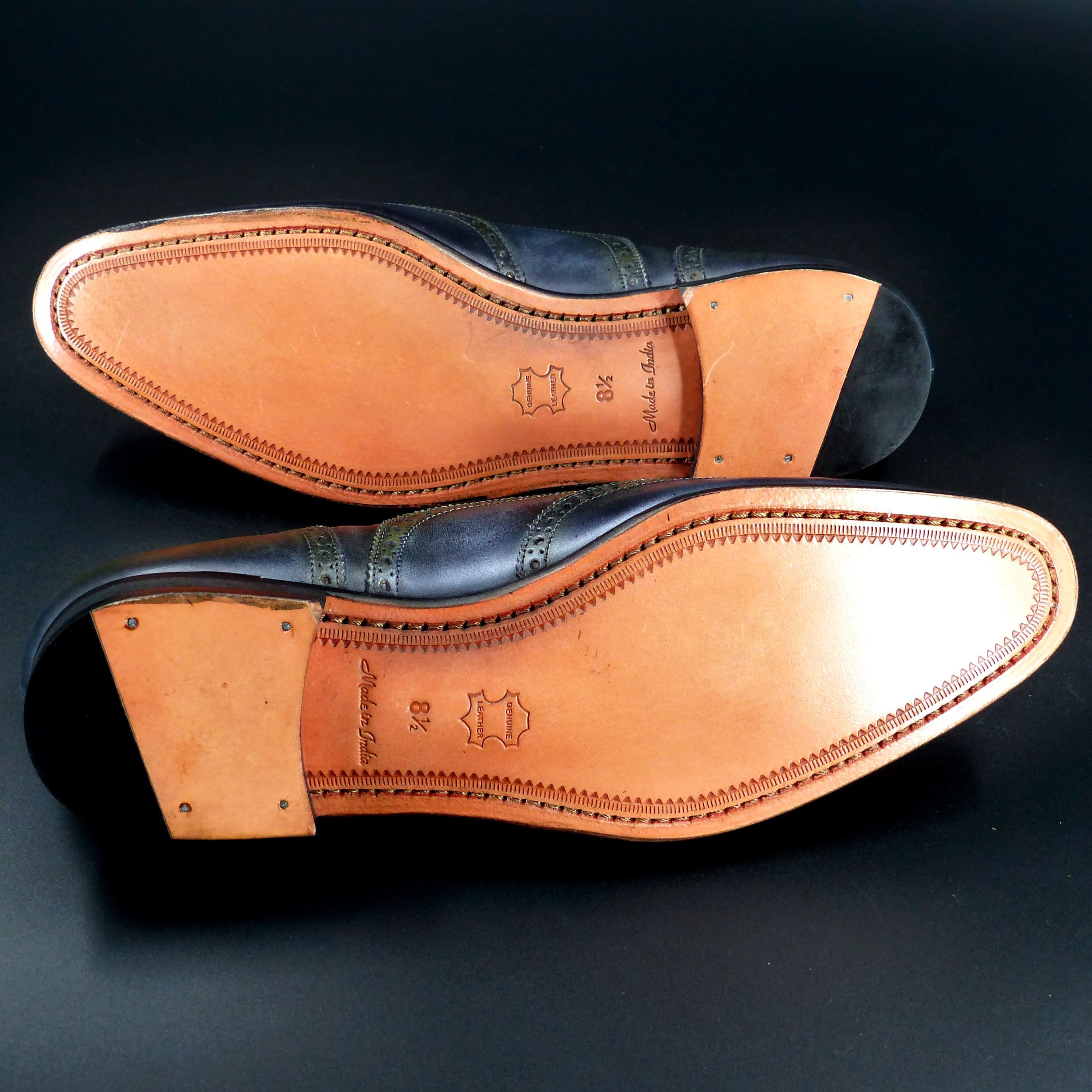 キメの細かい天然レザーソール