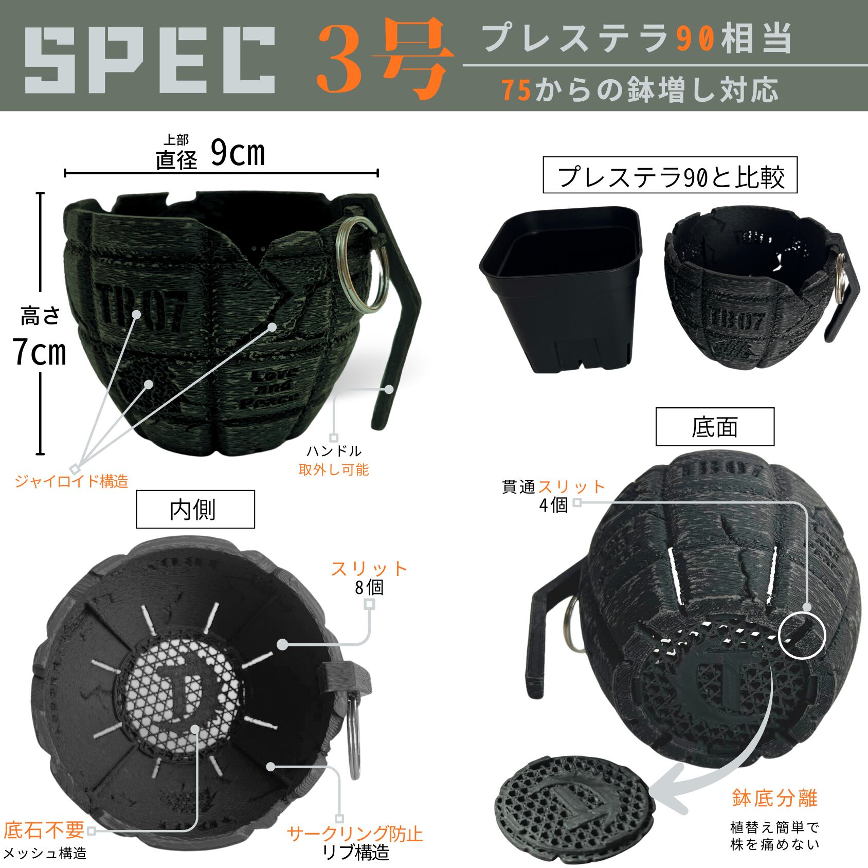 ブラック（質感：マット）+表面加工