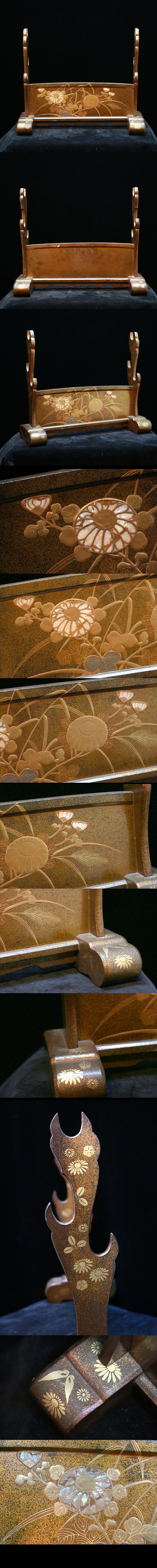 金梨子地高蒔絵白蝶貝螺鈿刀掛 | あやかし堂