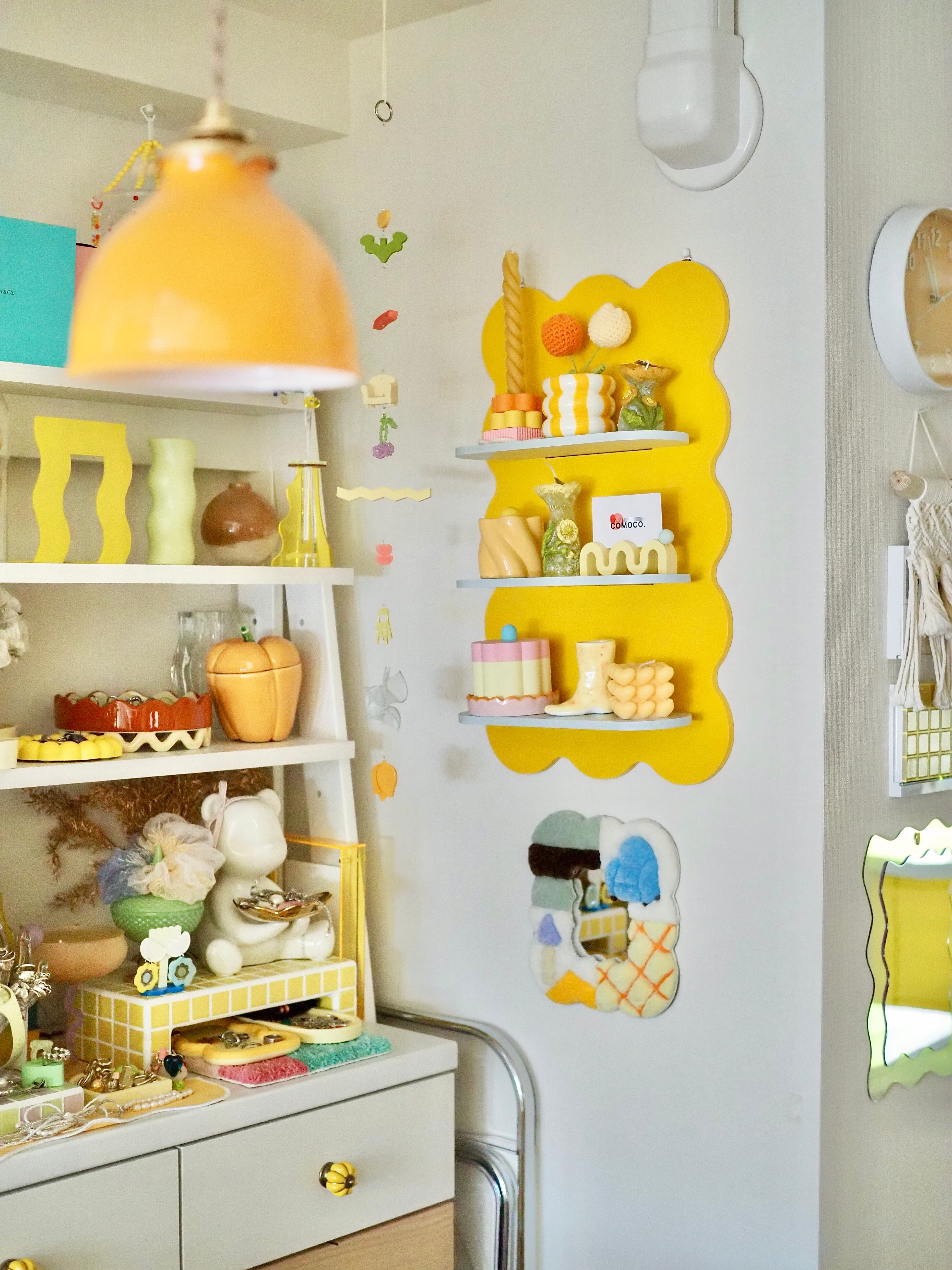 COMOCOWALL\"popcorn\" pink × red COMOCOWALL