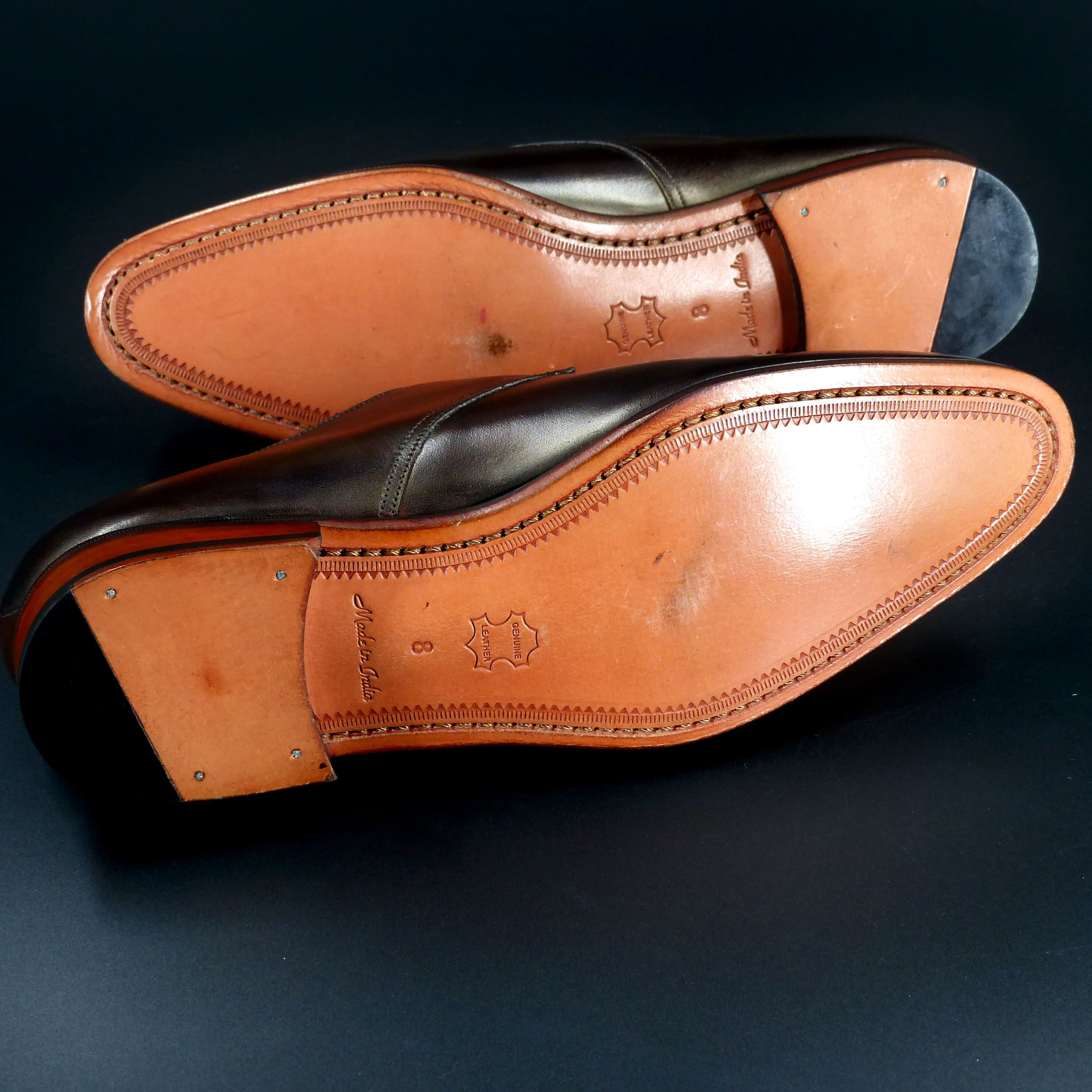 キメの細かい天然レザーソール