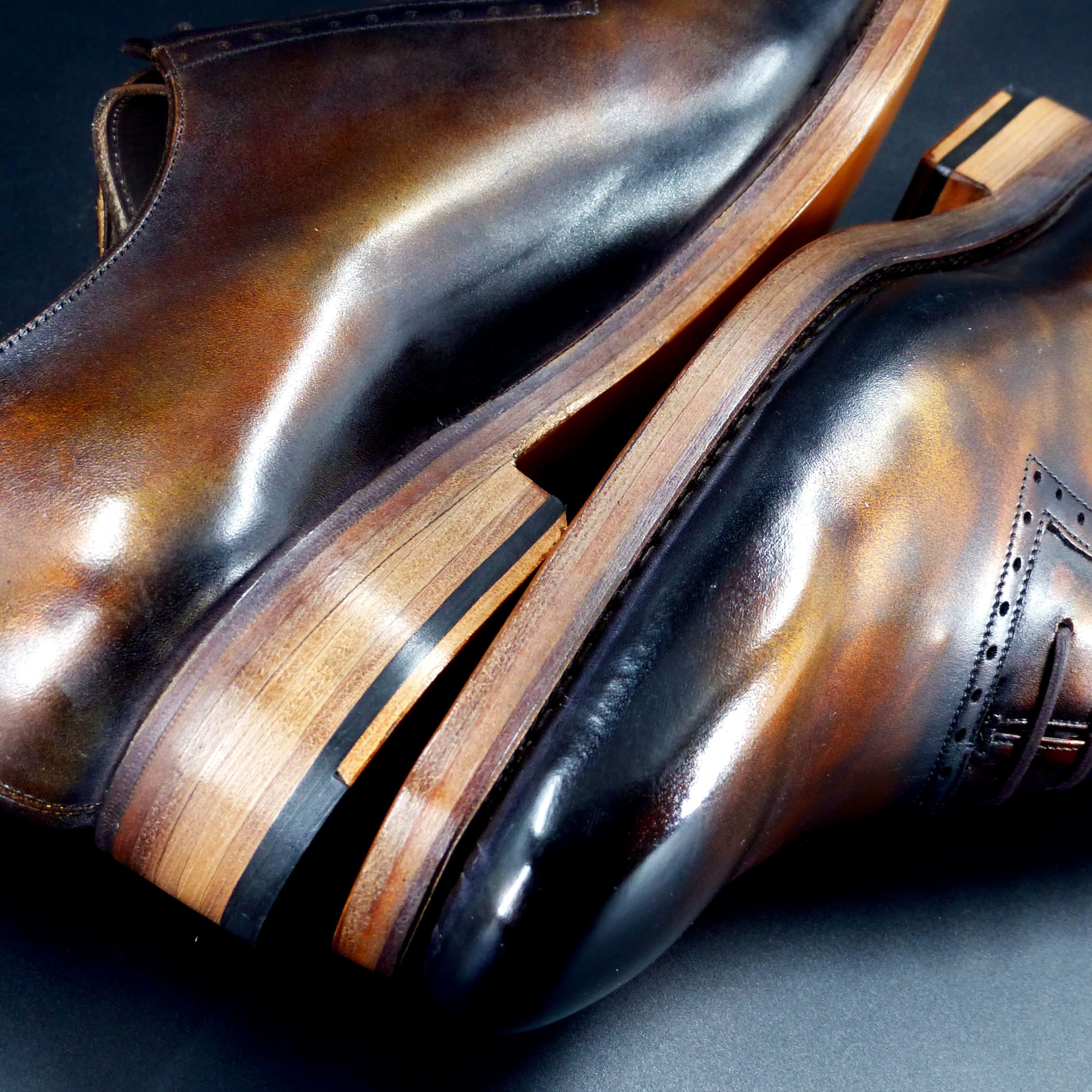 磨き抜かれた美コバのＷレザーソール