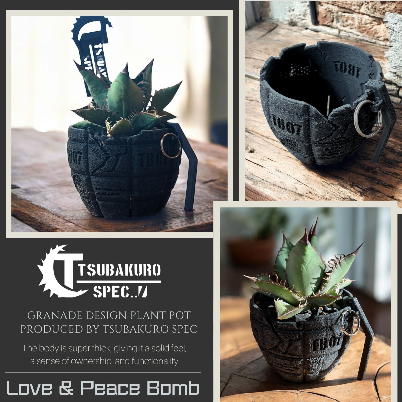 インダストリアルな雰囲気だけでなく、ビンテージなお部屋や、アーバンモダンなお部屋にも映える鉢。