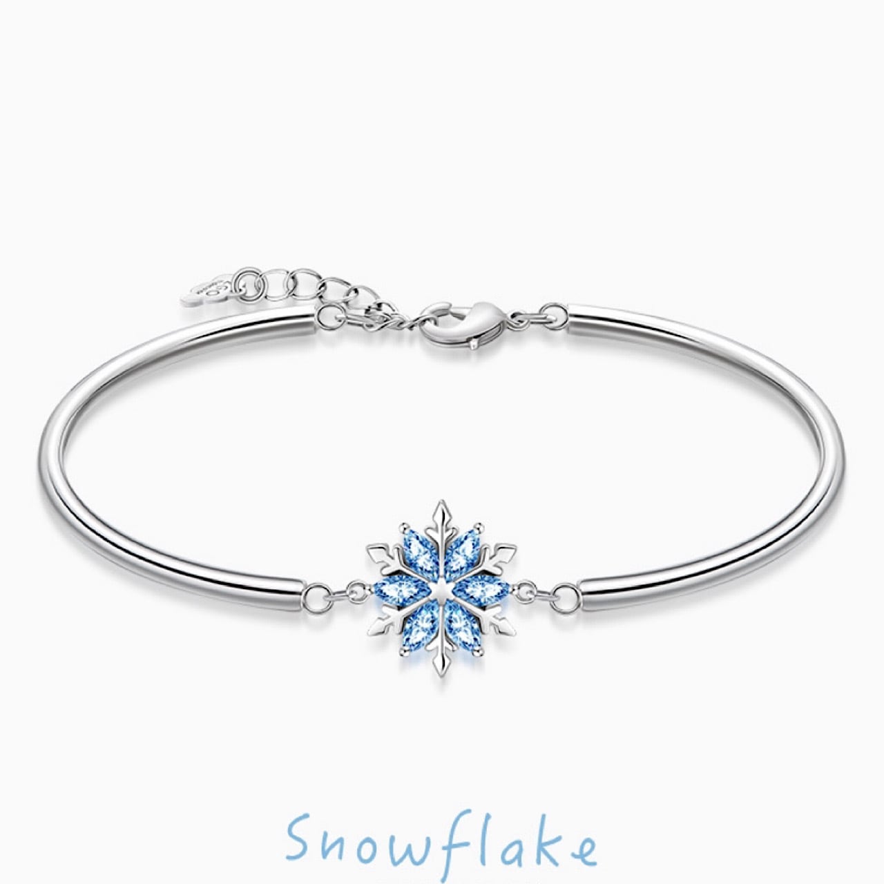 おしゃれ 雪の結晶 ブルー×シルバー レディース ブレスレット | FANCY