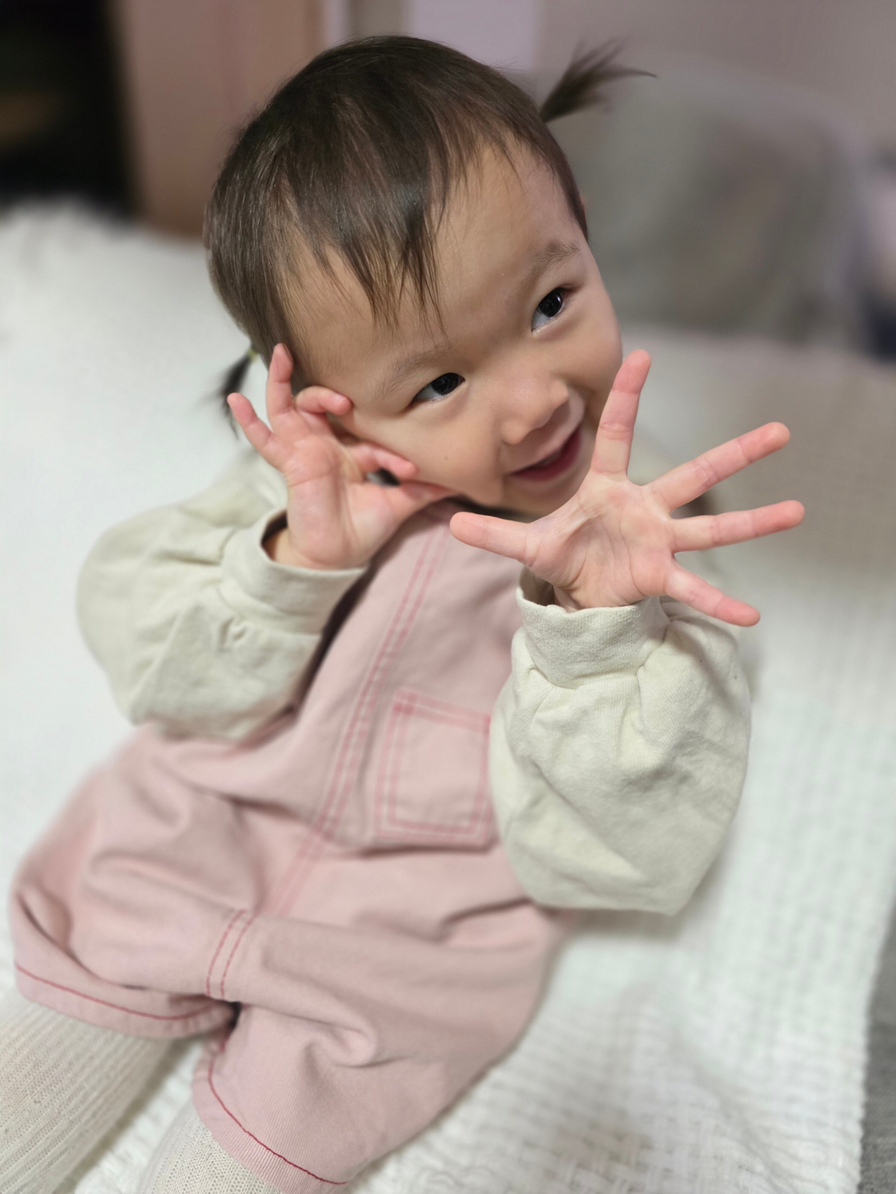 おはなちゃん2y10m  身長86cm体重11.6kg　M着用