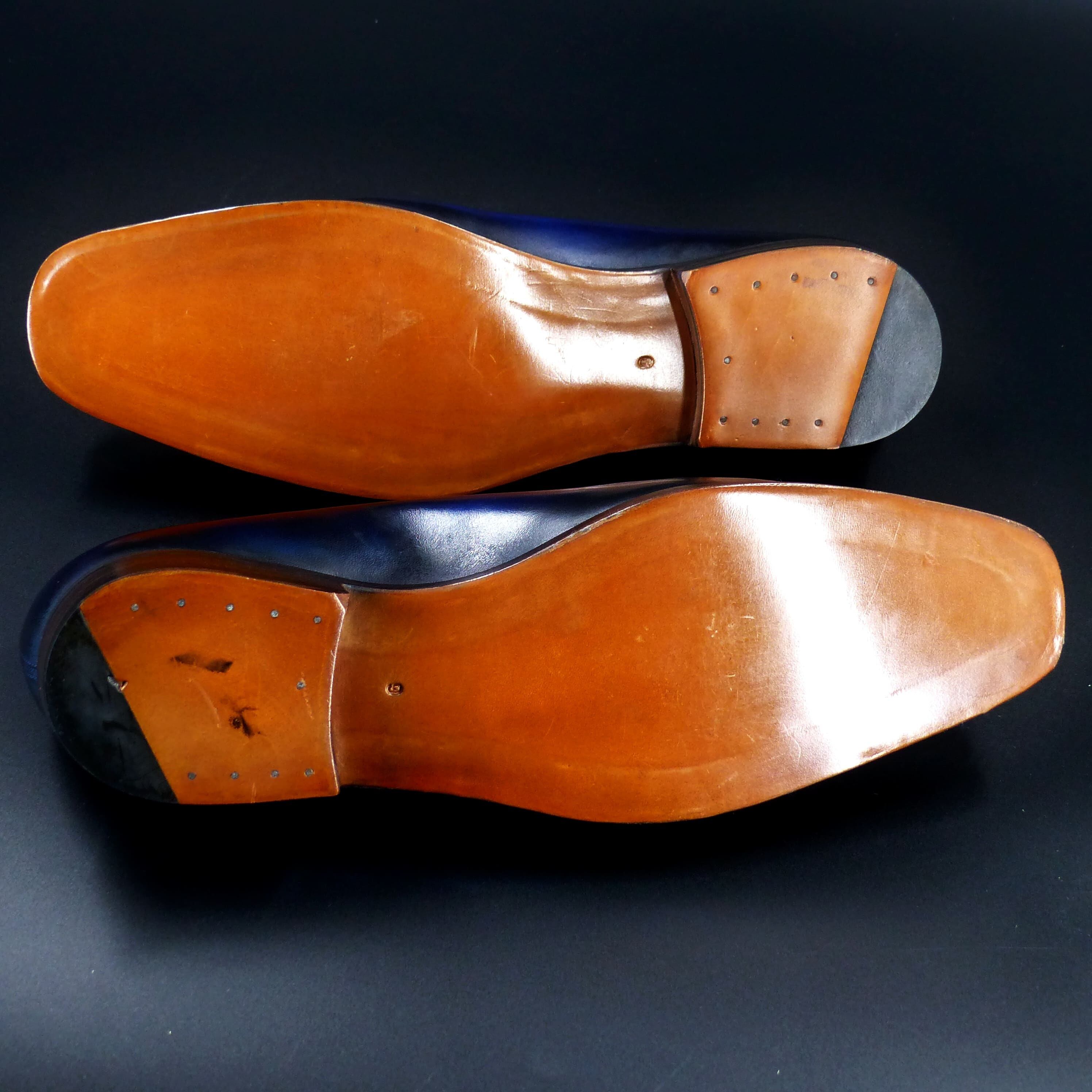 エレガントな伏せ縫いレザーＷレザーソール