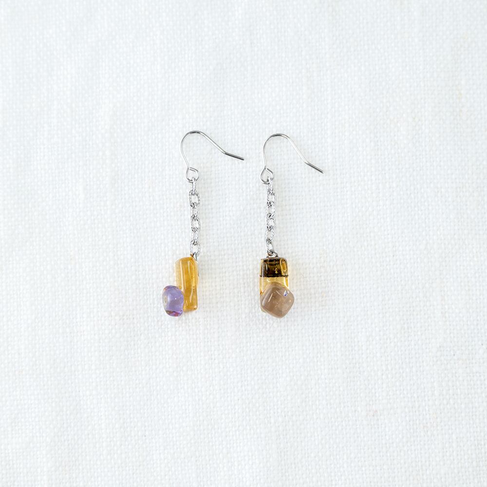 あの日の夕暮れ （アンバー×【変色ガラス】ラベンダー→ブルー）※ガラスはひし形