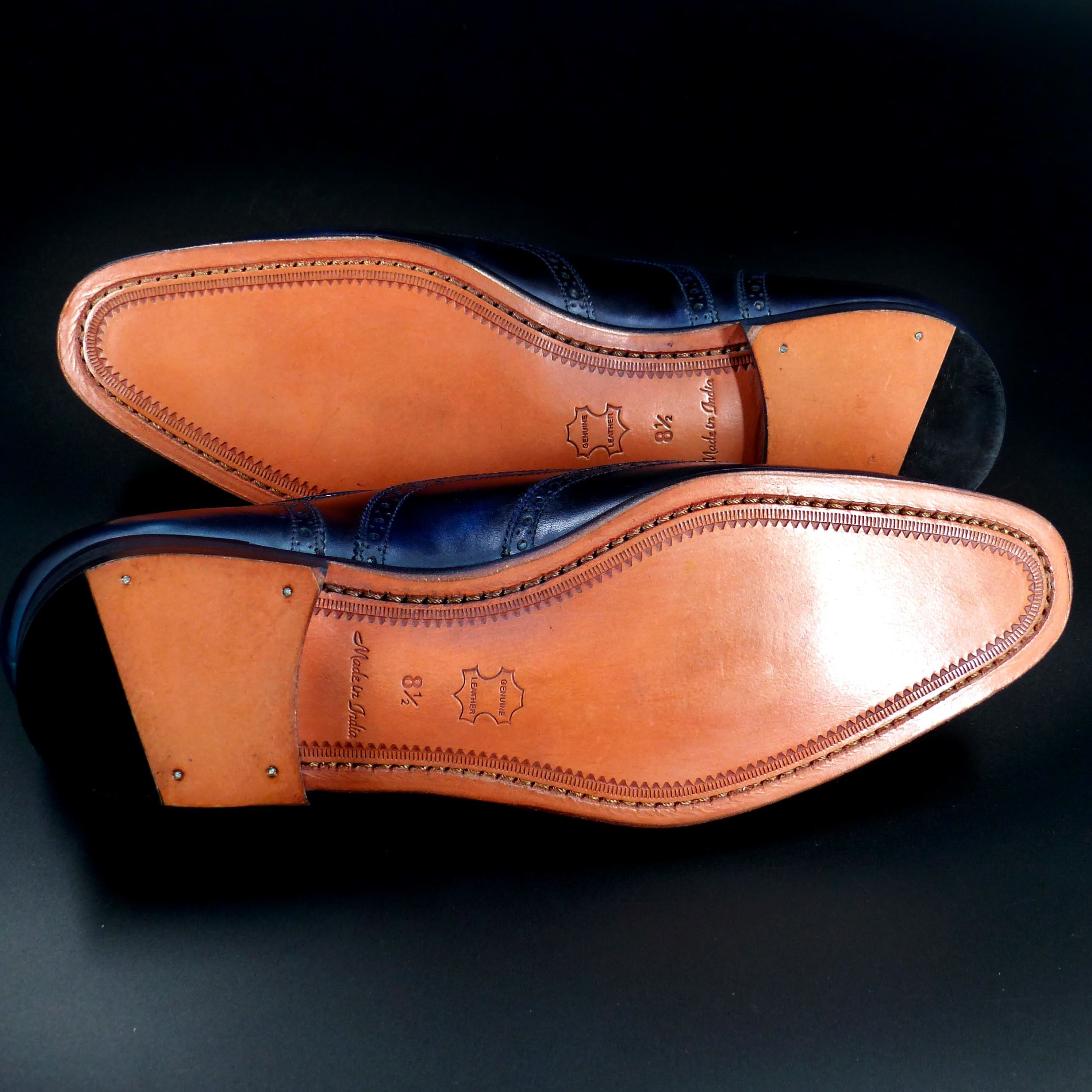 キメの細かい天然レザーソール