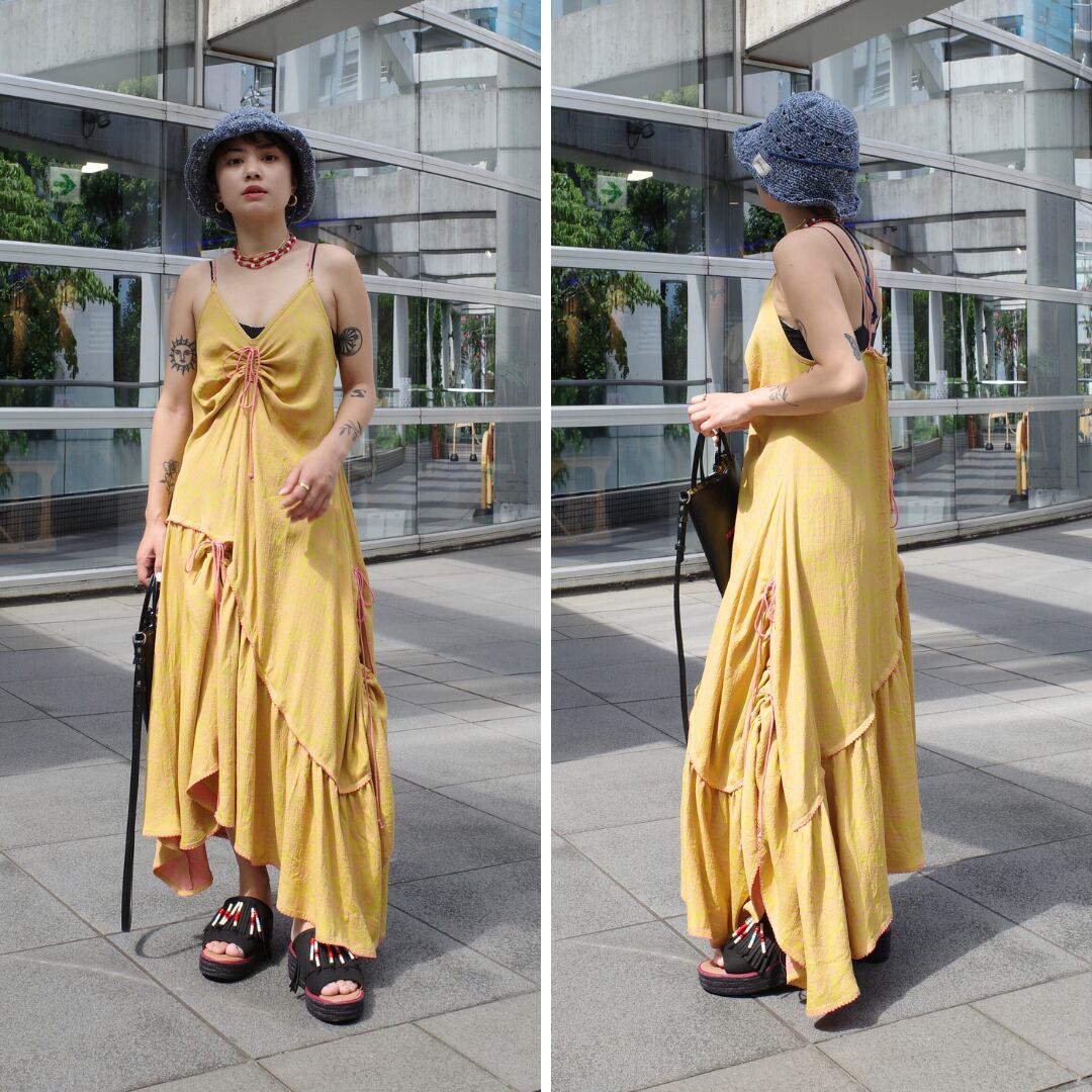 Model: 155cm/Size: SHORT/Color: Amber Yellow