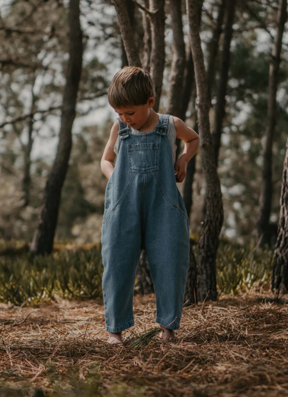 新品未使用　The Simple Folk　デニム　ダンガリー　18-24m the simple folk / THE OVERSIZED DENIM DUNGAREE | LITTLE LOULOU