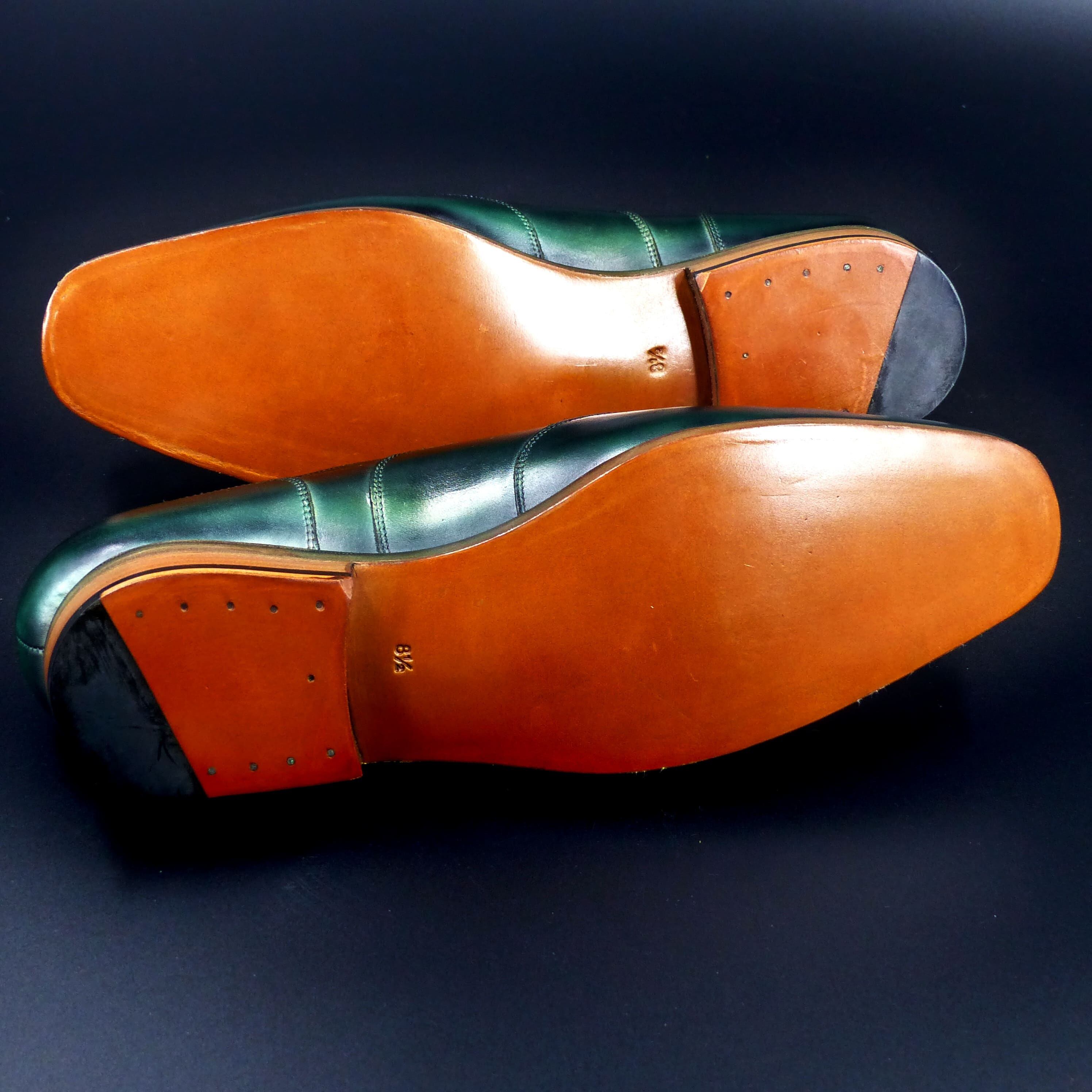 エレガントな伏せ縫いレザーＷレザーソール