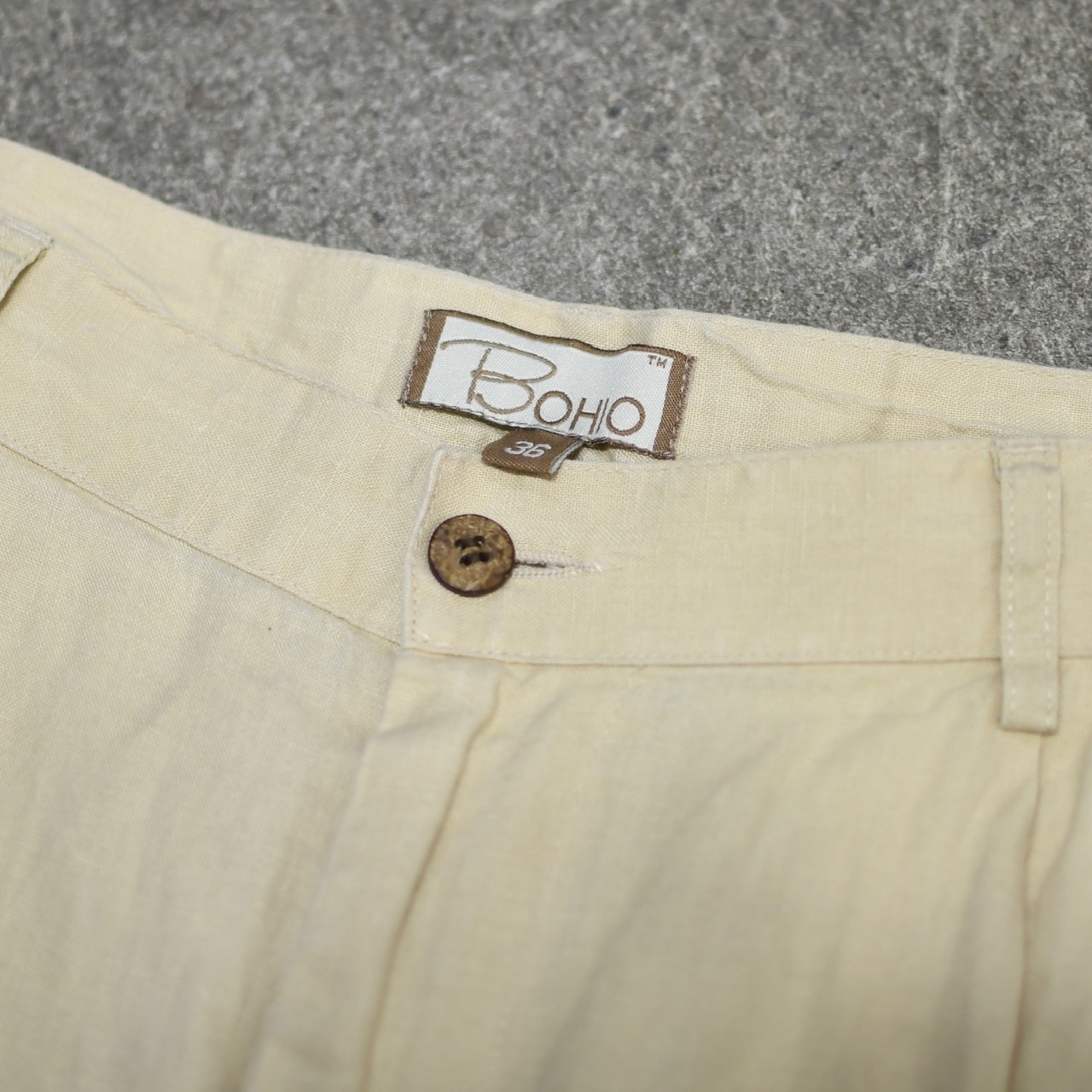 BOHIO linen 2tuck slacks shorts