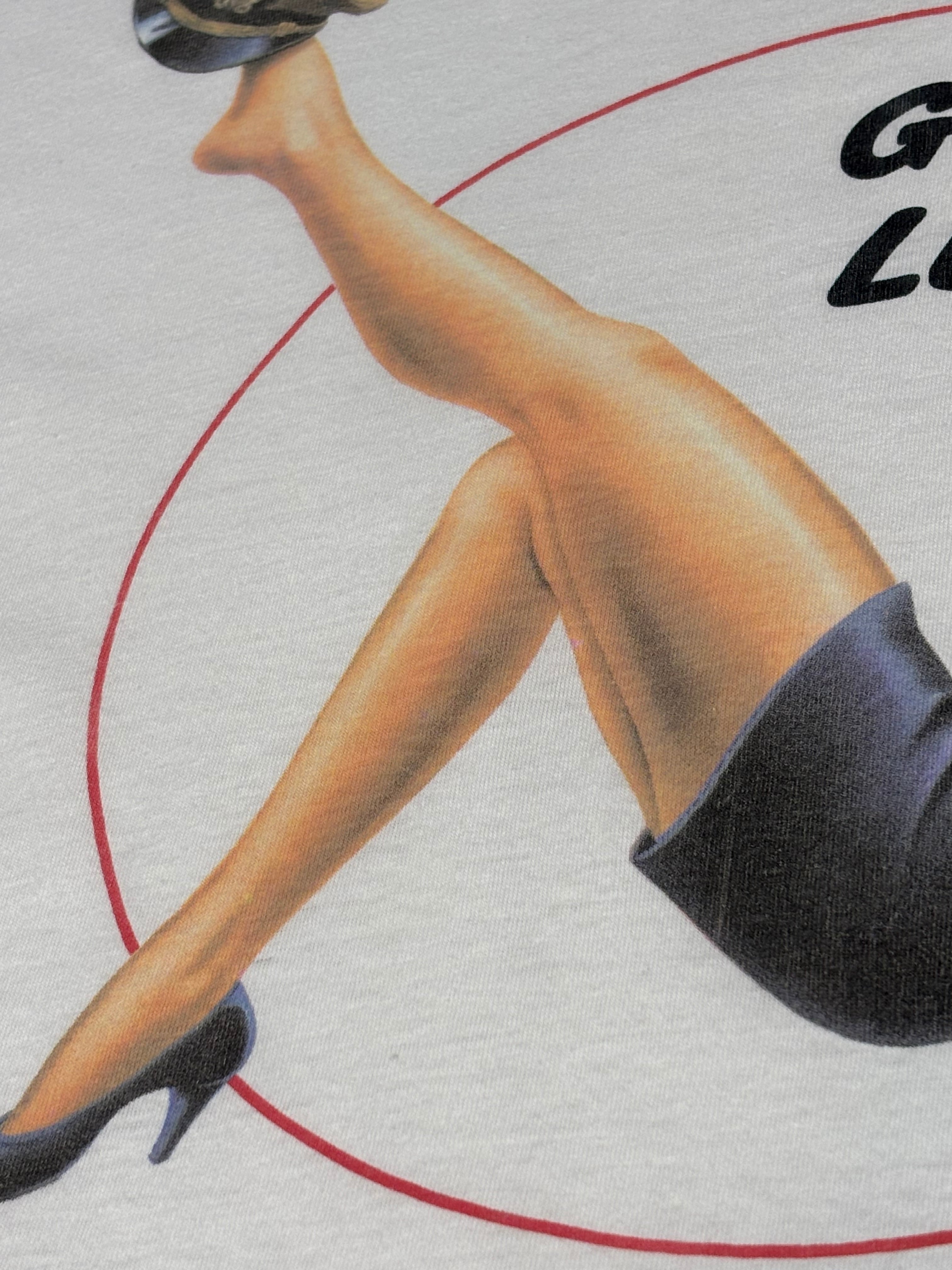 XXL LUCKY STRIKE PINUP GIRL GET LUCKEY T-Shirt ラッキーストライク