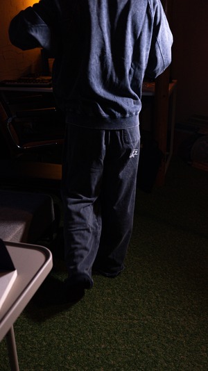 Vintage Washed Sweat Baggy Pants [Denim]