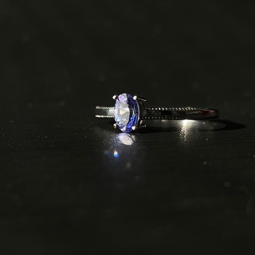 S925 タンザナイト リング｜オーバルカット｜フリーサイズ｜シルバーリング