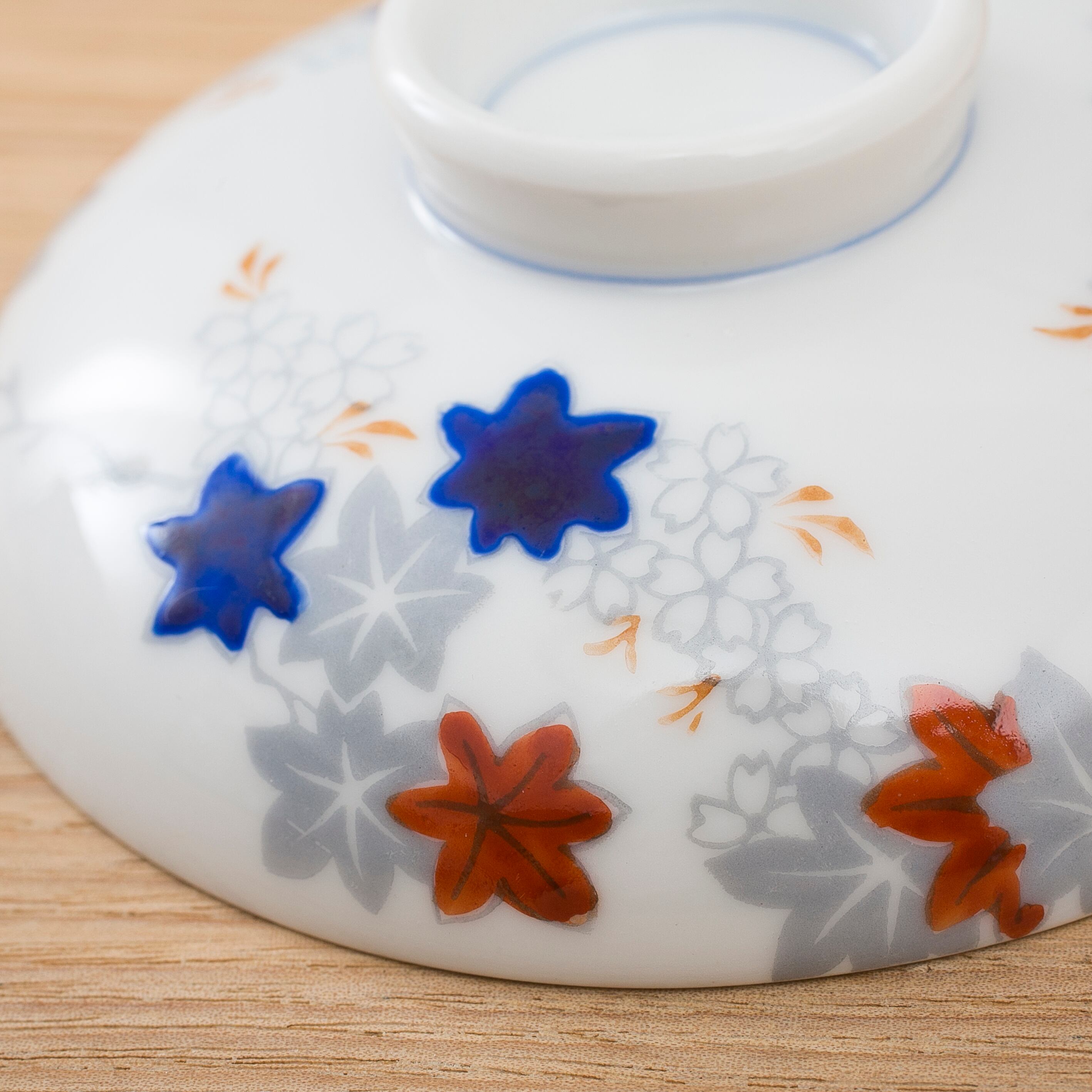 東陶 東洋陶器 雲錦 桜 紅葉 蓋付茶碗 磁器 和食器 珍品 レトロ モダン
