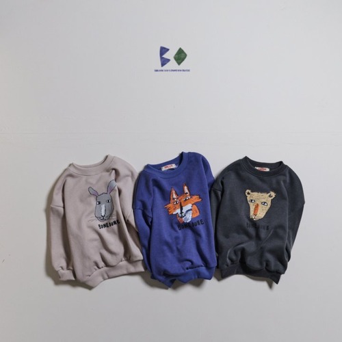 【予約】BONEOUNE アニマルスウェット 90~160