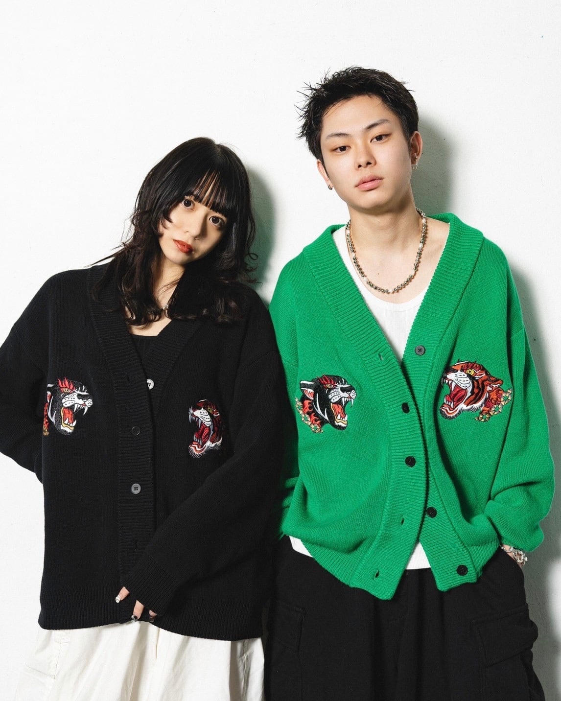 数量限定商品】TIGER KNIT cardigan（black） | チュウカタベタイ