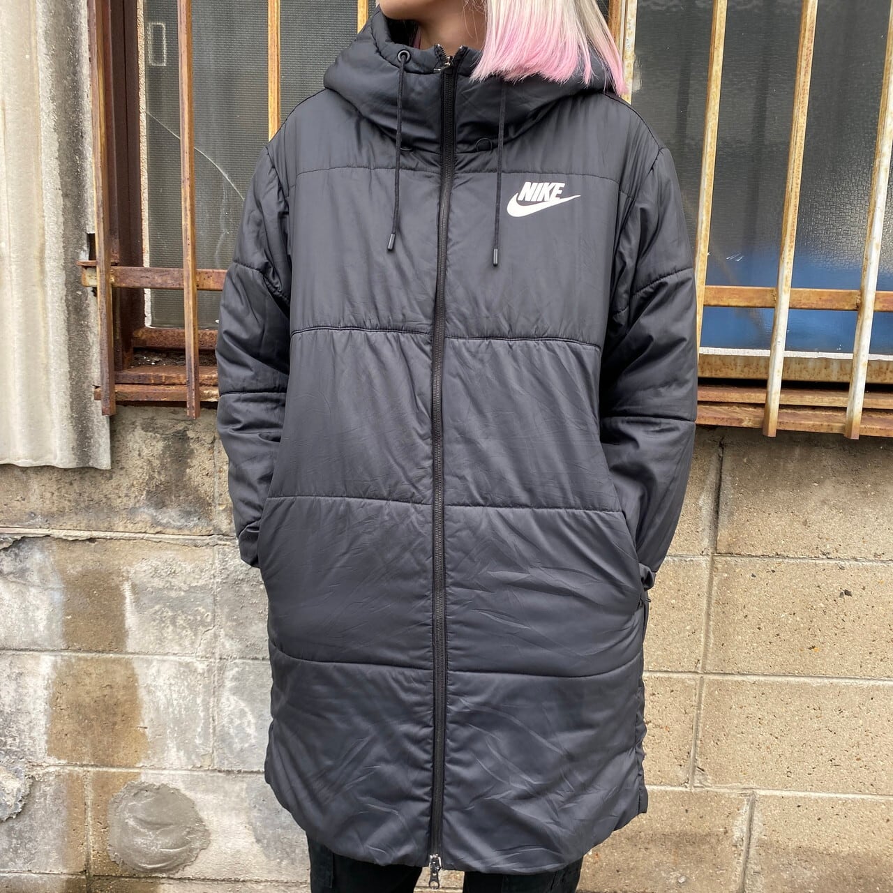 【珍品】US輸入 NIKE NSW スポーツパック キルトパンツ 黒 M