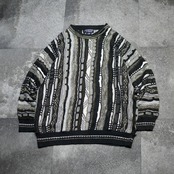 brown 3D design knit