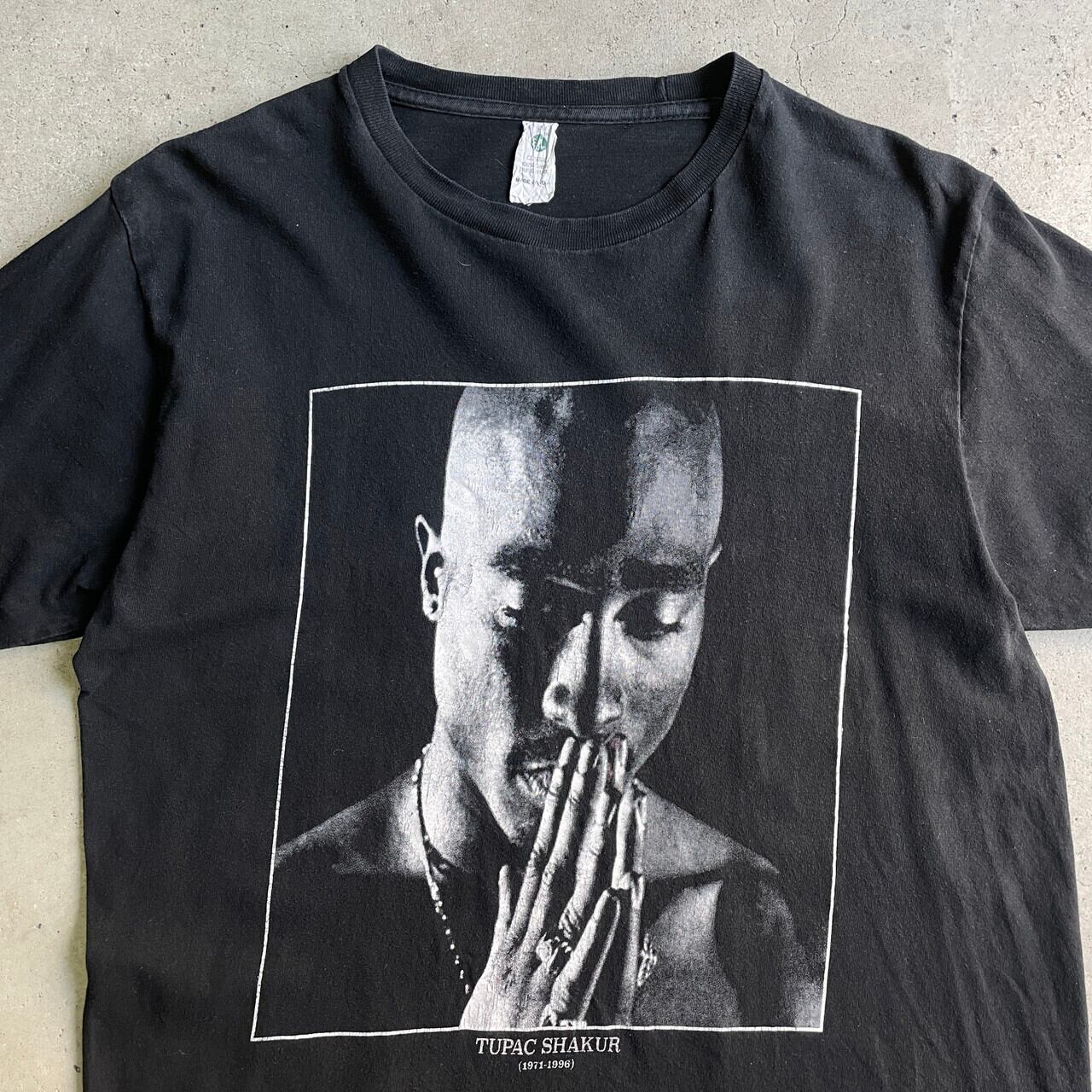 2PAC フォトプリント ラップTシャツ メンズL 古着 TUPAC ツーパック 
