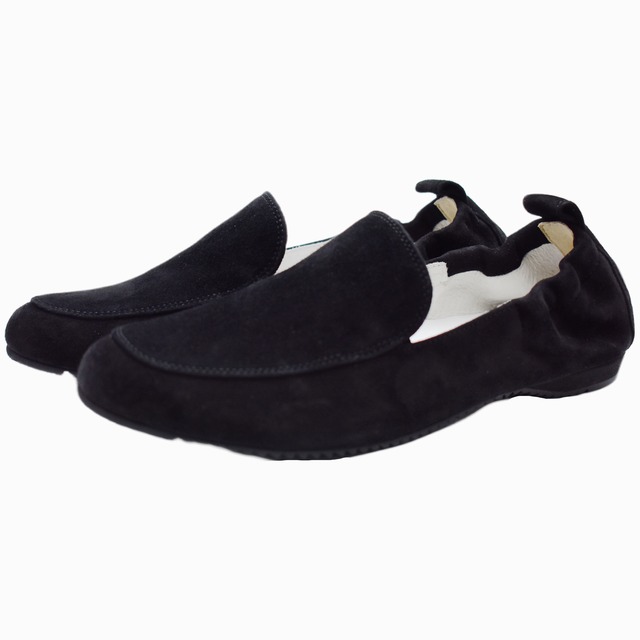 バレーシューズローファー／スポーティー／ブラック／シルキー