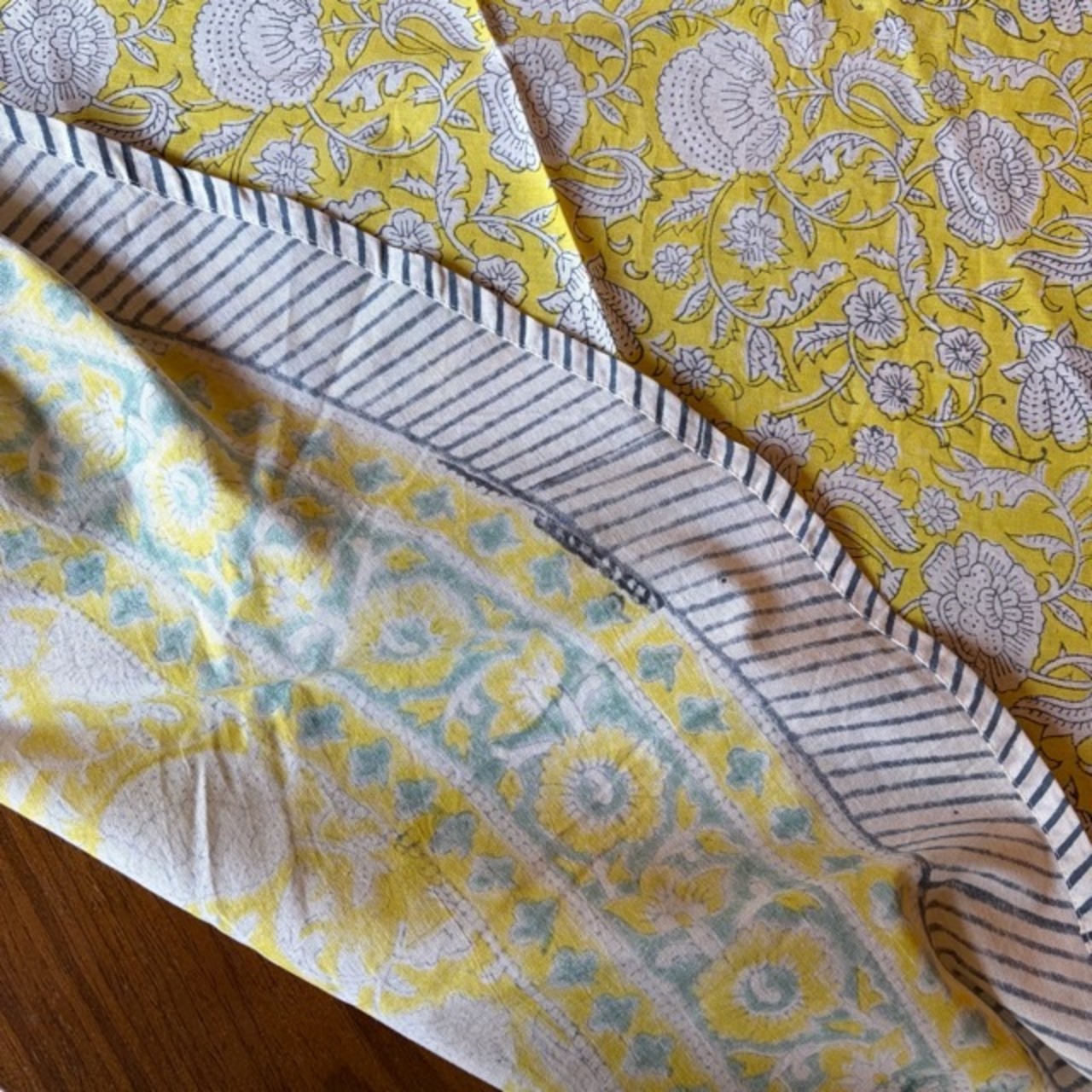 Comfy Block Print Round Cloth 3Color コンフィーブロックプリント ラウンドクロス　テーブルクロス　丸型　Roundcloth