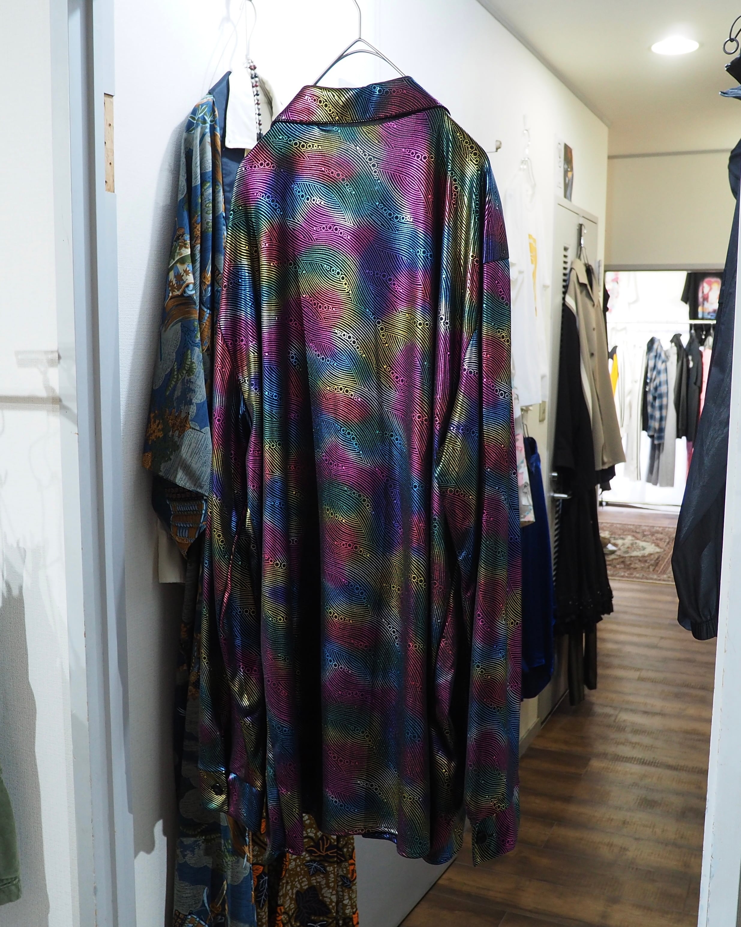 Bewitching Beautiful Purple Aurora pattern vintage Drape loose shirt