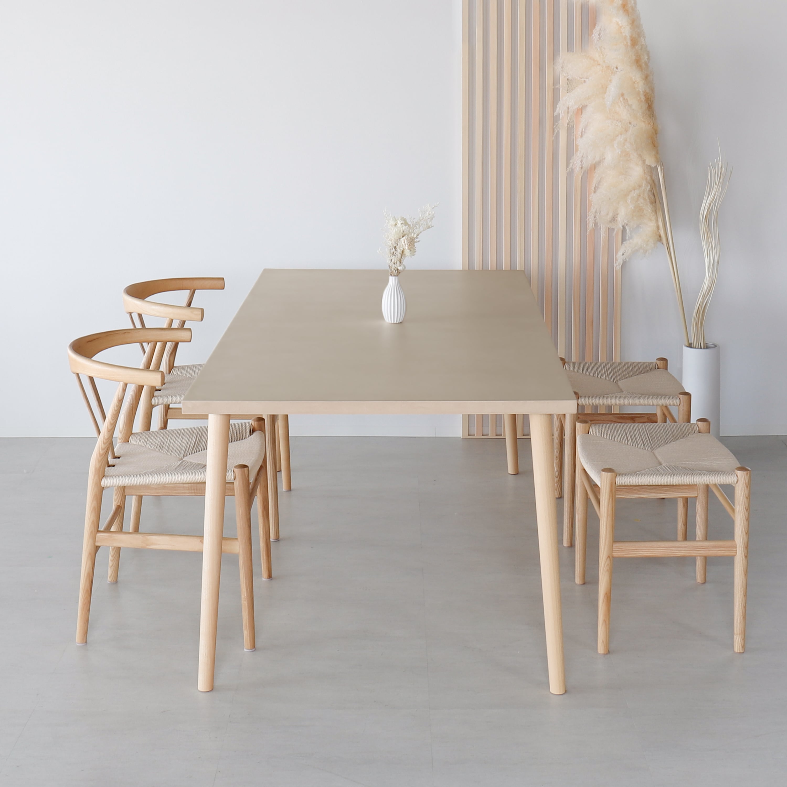 オルトレマテリア ダイニング テーブル Milk Cocoa-OL27 （鉄脚／木製