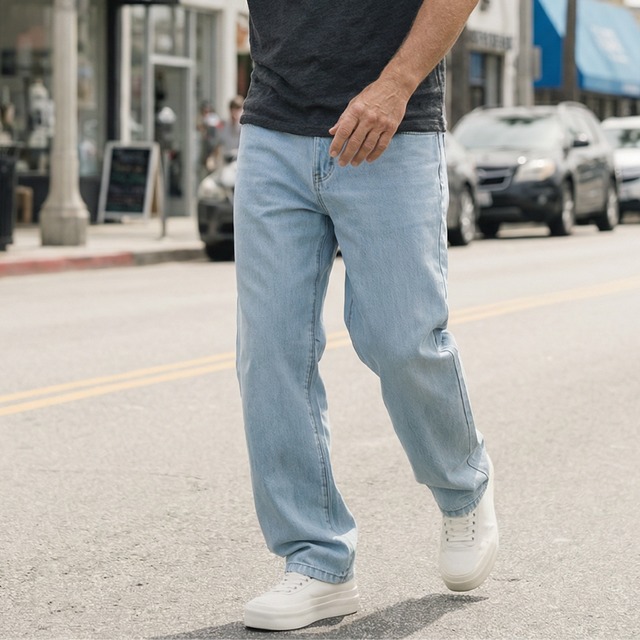 アメリカン ライトウォッシュリラックスデニム　S2361