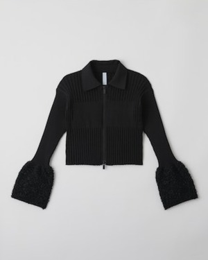 【CFCL】FLUTED REEF CROPPED ZIP SHIRT CARDIGAN