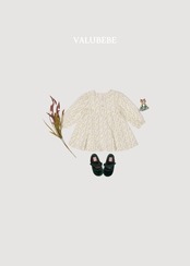 韓国子供服 / 26Autumn / 〖取寄〗valubebe / コチェンスクエアワンピース / ベビー服 / キッズ服 *6M~S*