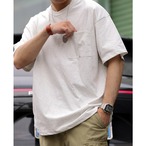 Crew Neck Short Sleeve T-Shirt with Patch Pocket ◇4color H0365