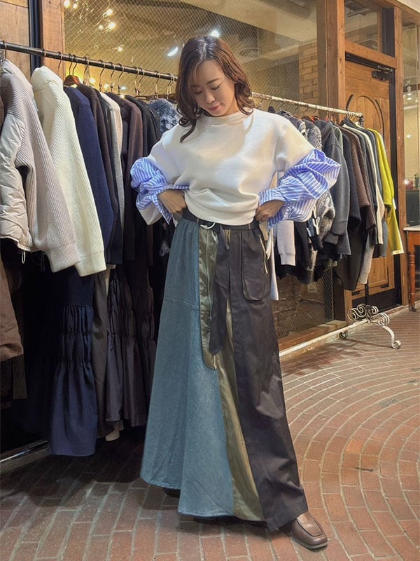 セブンデイズ　1251266　異素材ブロッキング SK