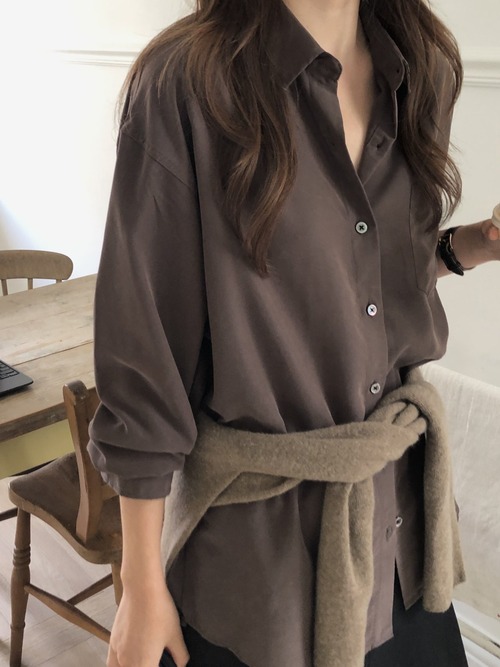 (verveine) lumiere tencel shirt / 4color