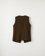 DU260716 Tweed Crew Neck Vest【set up可】【一部予約商品10月中旬】