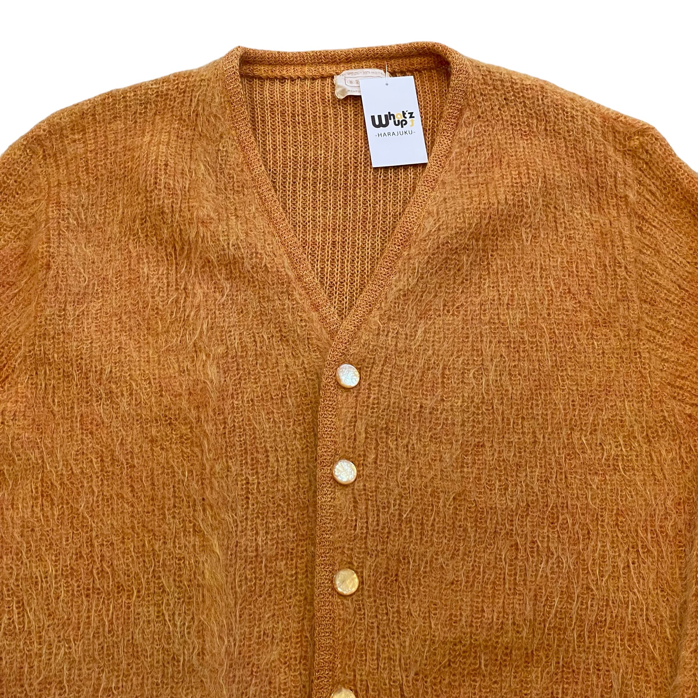 60s BRENT 結ぼ Mohair Cardigan size L IceBlue